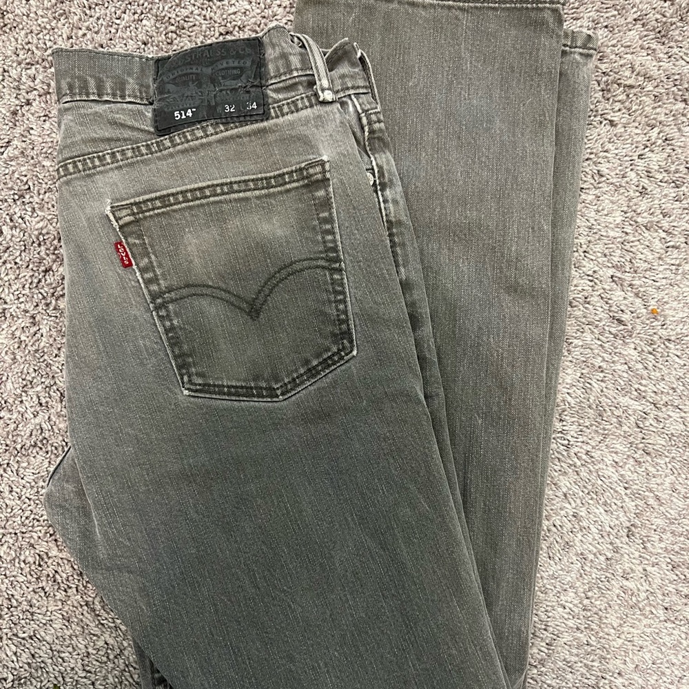 Men’s Levi’s 514 gray denim jeans 32x34